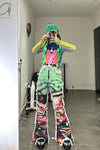WINDOWSEN Full Print Flared Pants SS22P011MT